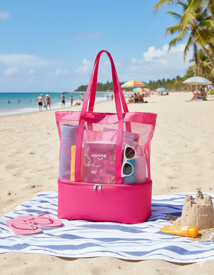 Bolso Playero Vonne Con Conservadora Alimentos Bebidas