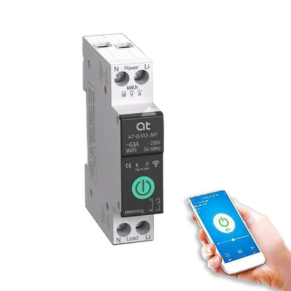 Interruptor Bipolar Wi-Fi Protección de Voltaje Control de Consumo 1-63A