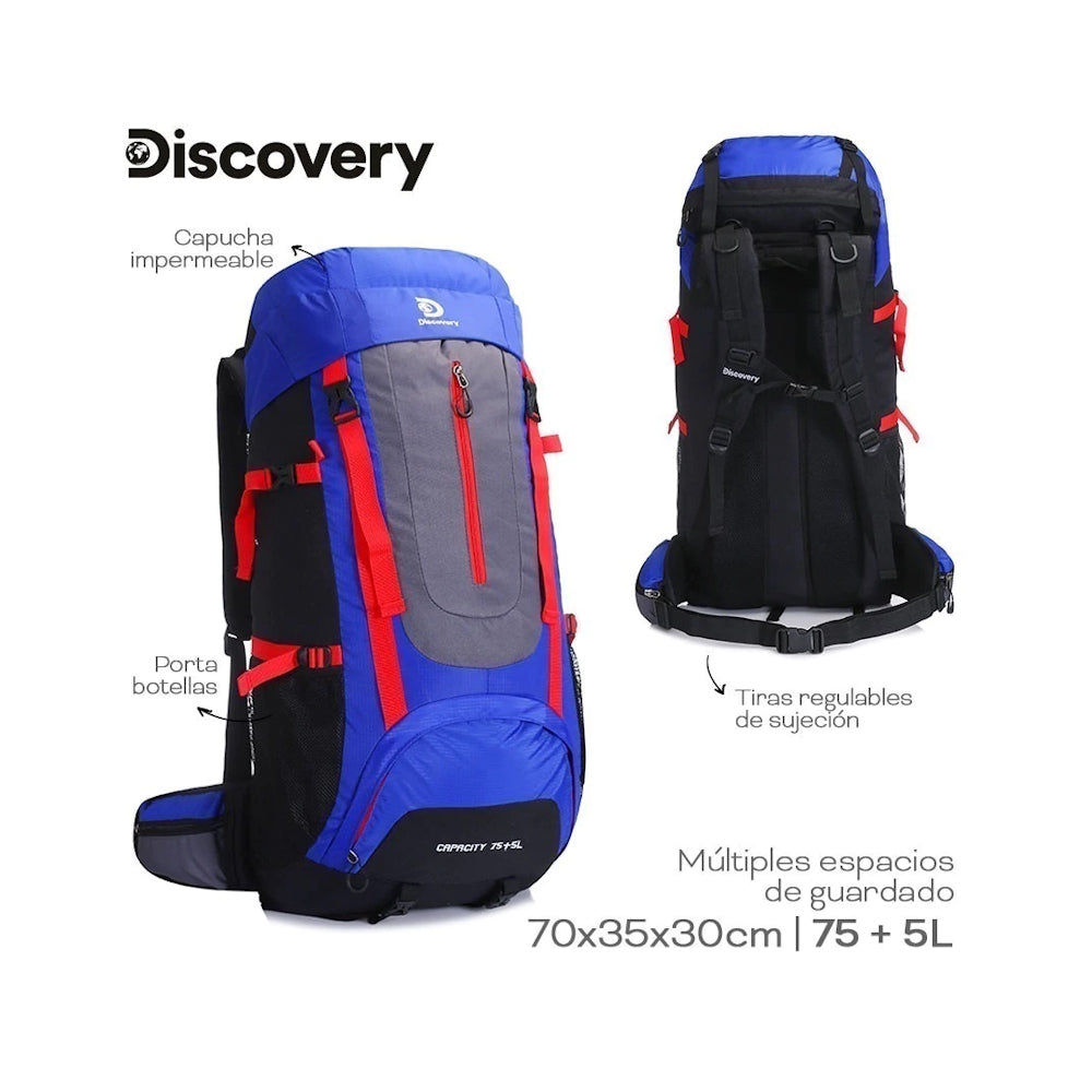 Mochila de Acampe | Discovery Adventures 75+5 Litros | Trekking
