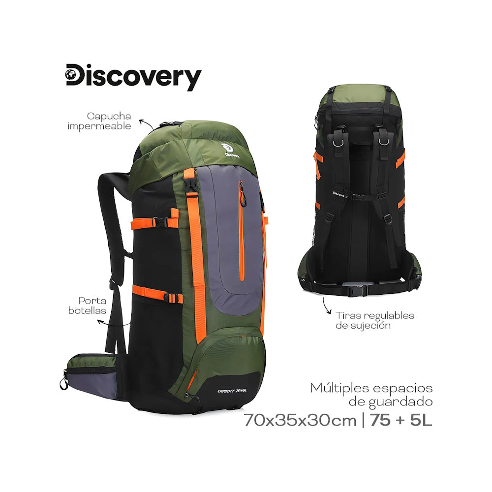 Mochila de Acampe | Discovery Adventures 75+5 Litros | Trekking