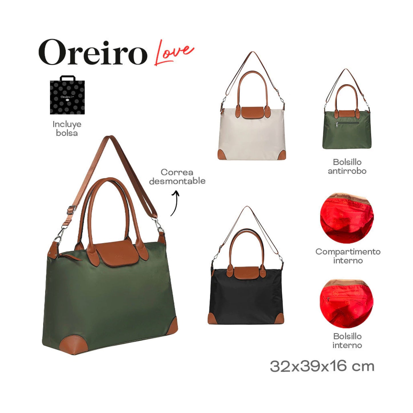 Cartera Tote Oreiro Love
