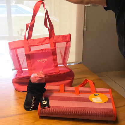 Combo Playero Esterilla + Bolso Conservadora + Toallón
